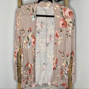 Floral T-Shirt Material Cardigan